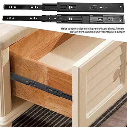 Kasuki 2pcs Lot Damping Drawer Slides Guide Slide Full Extension
