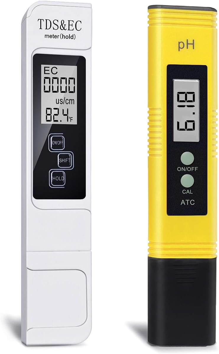 GuDoQi 4-in-1 pH TDS EC Temp Meter for Water Testing 0.01 Resolution