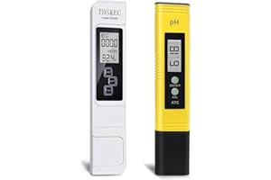 GuDoQi PH Meter, TDS Meter Combo, Pool Water Test Kit, PH Tester Digital, PPM Meter, 0.01 Resolution TDS PH EC Temperature 4 