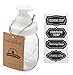 Jarmazing Products Mason Jar Foaming Soap Dispenser – White – with 16 Ounce Ball Mason Jar - One Pack!