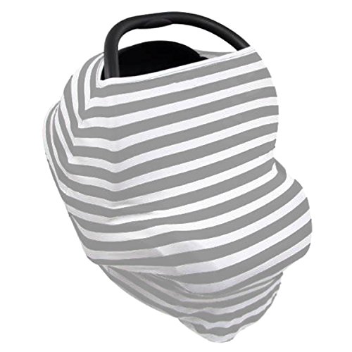 MyM Stretchy Multi-Use Baby Car Seat Cover, Nursing Cover, High Chair Cover, Shopping Cart Cover 4-in-1 Unisex