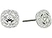Swarovski Crystal White Angelic Square Rhodium-Plated Earrings