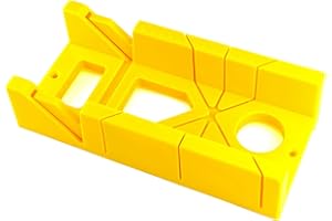 QWORK Plastic Mitre Box, 12" Lightweight Mountable Wood Angle Cutting Saw Box