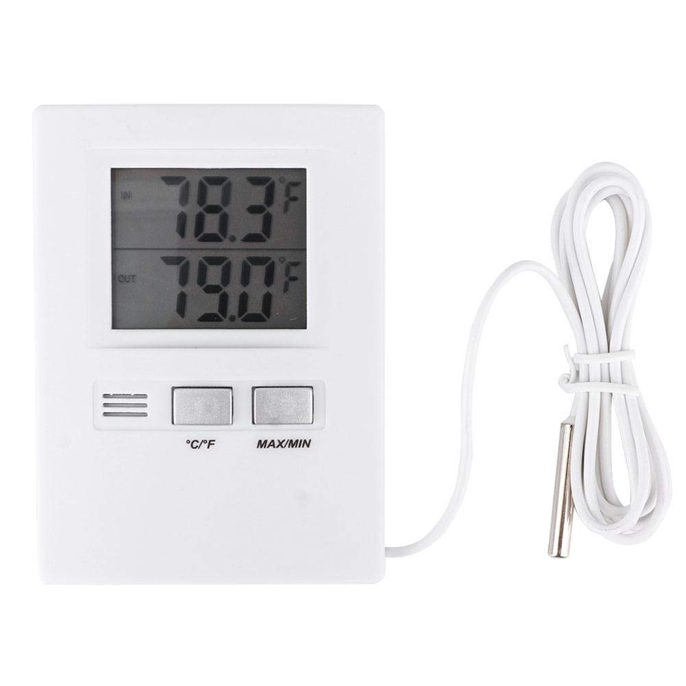 Digital Refrigerator, Freezer, Fridge Thermometer Easy Readout Fridge Thermometer with Large LCD Display High Low Temperature Memory