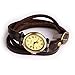 Simple Leather Vintage Female Bracelet Lady Woman Quartz Watch Wristwatch Brown
