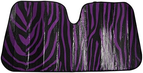 Purple Zebra Printed Car Front Windshield Automotive Sun Shade