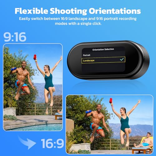 4K POV Camera Thumb Size Body Camera, WiFi Mini Action Camera with 64GB Card, Magnetic Mount Wearable Vlogging Cameras for TikTok YouTube Travel