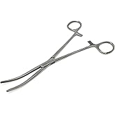 A2Z SCILAB Premium Quality Heavy Duty Hemostat Locking Forceps Clamps 8" Curved with Full Serrated Jaws for Better Grip and Three Locking Positions