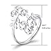 DAOCHONG Ivy Leaf Ring for Women S925 Sterling Silver Adjustable Wrap Open Ring