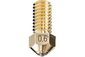 DUROZZLE Tungsten Carbide Tip 3D Printer Nozzles, High Thermal Conductivity Abrasion Resistance for AnkerMake M5 / M5C (AKM, 0.6mm)