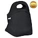 Insulated Neoprene Lunch Bag for Men, Women and Kids | Extra Large to Hold More, Highest Quality Construction, Most Insulating {5mm} Reusable Lunch Box Tote | Unisex Design [Black] by Sweet Concepts