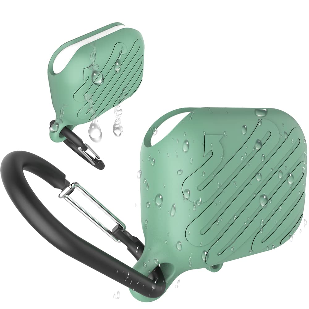 Photo 1 of Waterproof case for AirPods pro, AirPods Pro 2nd Generation Case.Anti-Lost, Wireless Charging, LED Light Visible?Atrovirens?