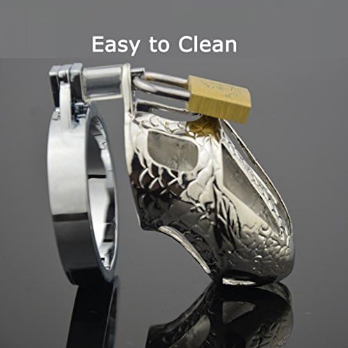 JSYXHJ Male Chast-ity Lockable Cage Stainless Steel Belt for Men with 44MM Ring