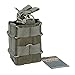 Excellent Elite Spanker Tactical Nylon M4 Double Stacking Machine MOLLE Mag Pouch(Ranger Green)