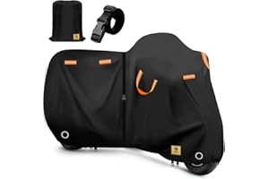 AIBILEY Small Motorcycle Covers Waterproof Outdoor,Fits up to 76" Heavy Duty Durable Tearproof Storage Scooter Cover,Handlebar Reinforce Cloth, Weatherproof Anti-Fade Dirt Bike Covers