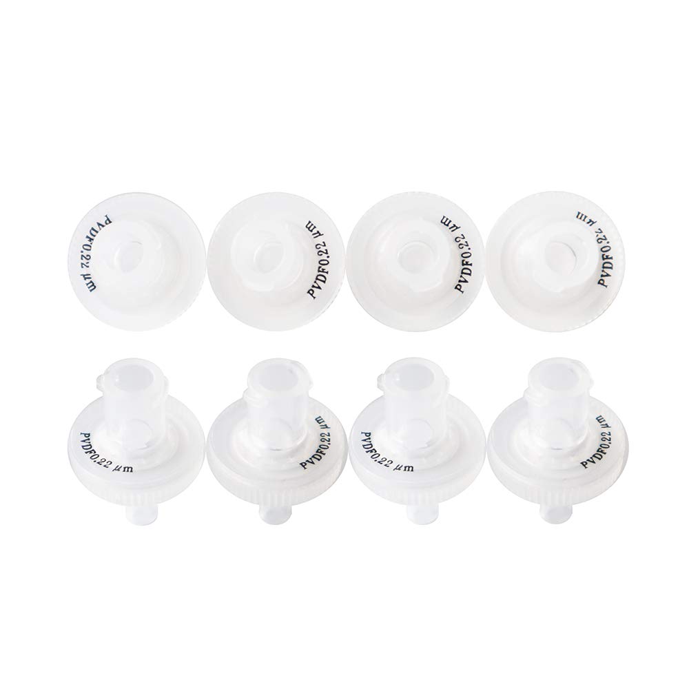 Syringe Filters With PVDF Membrane Diameter 13mm Pore Size 0.22μm for Biological Filtration [CASE OF 100pcs] by Allpure Biotechnology (PVDF-13mm-0.22μm)