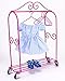 18 Inch Doll Furniture Rolling Clothing Rack Plus 5 Doll Hangers, Great Storage for 18 Inch American Girl Doll Clothes & More! Doll Sized Storage Closet with Hangers