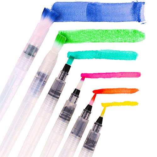 Transon Water Coloring Brush Set of 6 for Watercolor Painting, Powdered