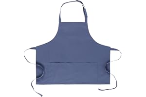 MIKI WELL Short Bib chef Apron - Waterdrop Resistant Aprons with Buckle Pockets Cooking Kitchen, Aprons for Men and Women