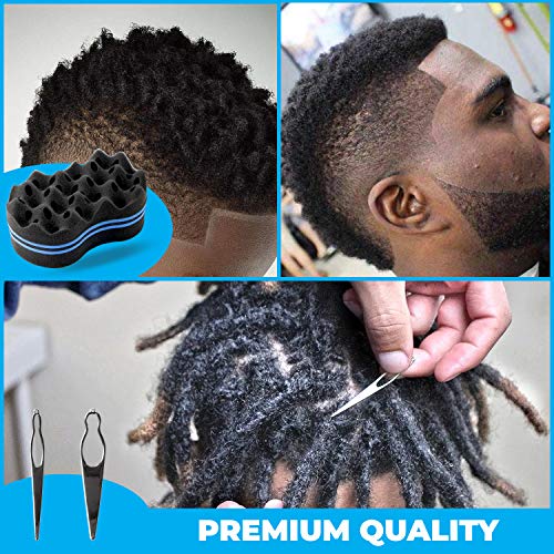 Starter Locs Kit 1 Hair Sponge, 2 Dreadlock Crochet Hooks, 2