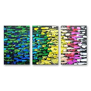3 Panel Abstract Color Pictures Home Wall for...