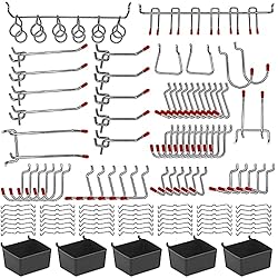 114 pcs Pegboard Hooks Assortment with Metal Hooks