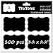 ThxToms 100 Chalkboard Labels, High-Class Waterproof and Rewritable Stickers for Jars, Folders Classification, 3.2