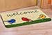 Welcome Doormat by Castle Mats, Size 18 x 30 inches, Non-Slip, Durable, Made Using Odor-Free Natural Fibers