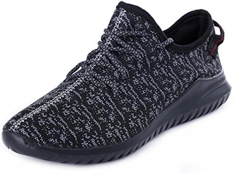 APOEMUO Mens Running Shoes Lightweight Fashion Sneakers Casual Sports Walking Shoes Breathable Athletic Black 39