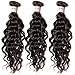 Beauty Forever Hair Brazilian Natural Wave Virgin Hair Weave 3 Bundles 100% Unprocessed Human Hair Extensions Natural Color 95-100g/pc