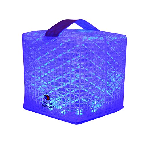 Solight Design Merlin SolarPuff Portable Compact LED Solar Lantern, Color Changing - Red/Green/Blue/Yellow/White/Purple, 10 pack (MerlinPuff10A)