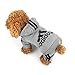 Idepet(TM) Adidog Pet Dog Cat Clothes 4 Legs Cotton Puppy Hoodies Coat Sweater Costumes Dog Jacket (L, Gray)