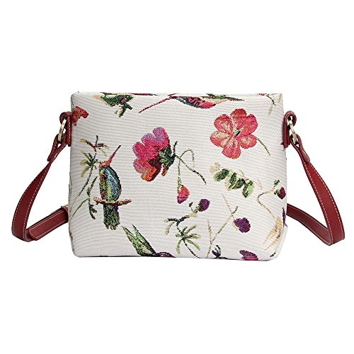 Signare Tapestry Crossbody Bag Small Shoulder Bag for Women with Garden Flower and Creature (Hummingbird, XB02-HUMM) โ image 1