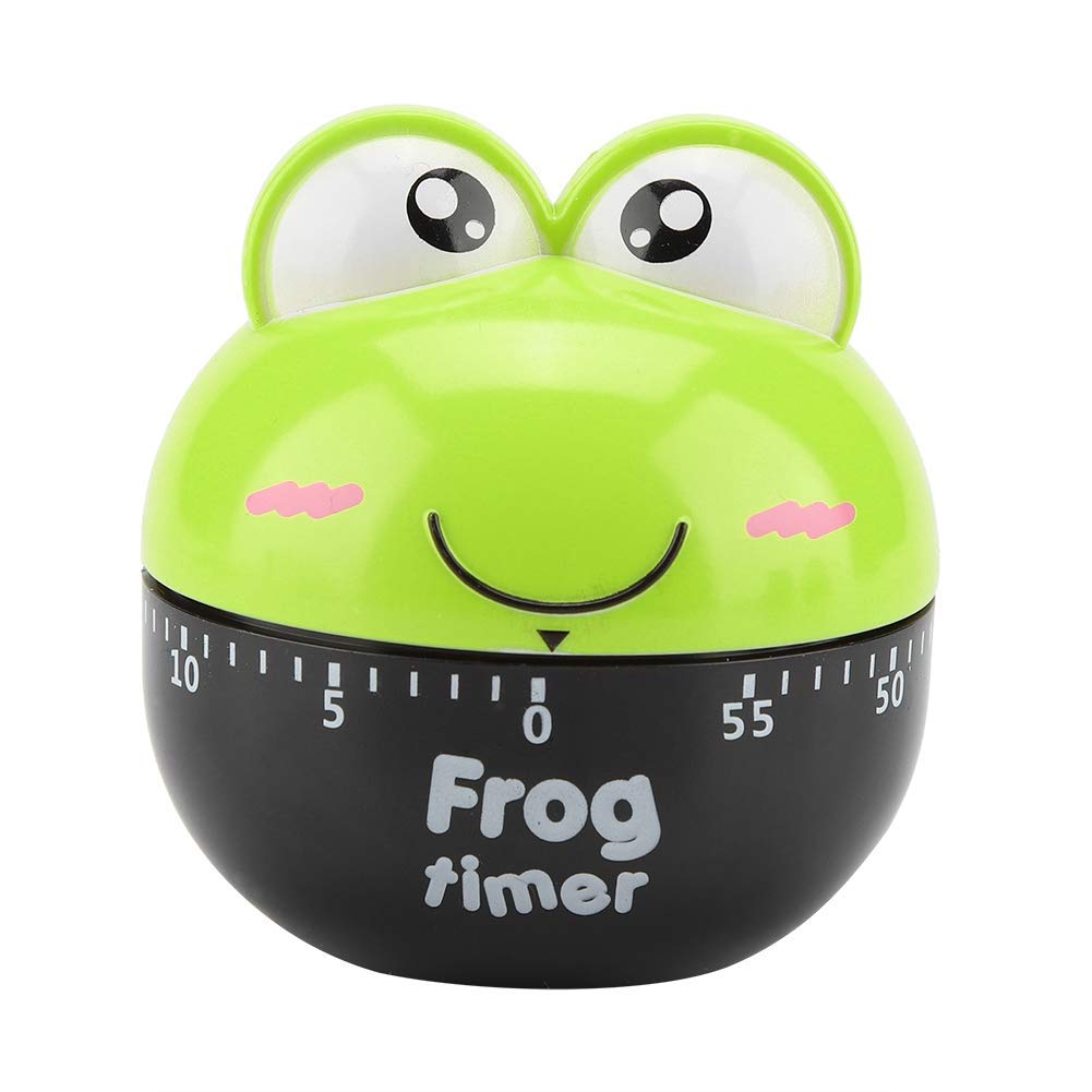 TOPINCN Kitchen Timer, Cartoon Animal Shape Cooking Alarm Time Management Tool Mechanical Counters Clock for Cooking Timing Tool (Green)