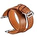 V-Moro Compatible Apple Watch Band 42mm 44mm Women Men, Vintage Crazy Horse iWatch Leather Replacement Bracelet Wristband for Apple iWatch Series 3 Series 2 Series 1, Sport, Hermes- Brown