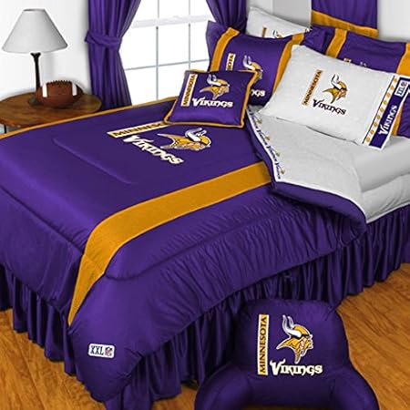 Nfl Minnesota Vikings Bedding Set 5pc Full Comforter And Sheets