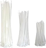 fiXte Cable Ties 2mm x 150mm White Plastic Tie Wraps Zip Ties Office Home view 2