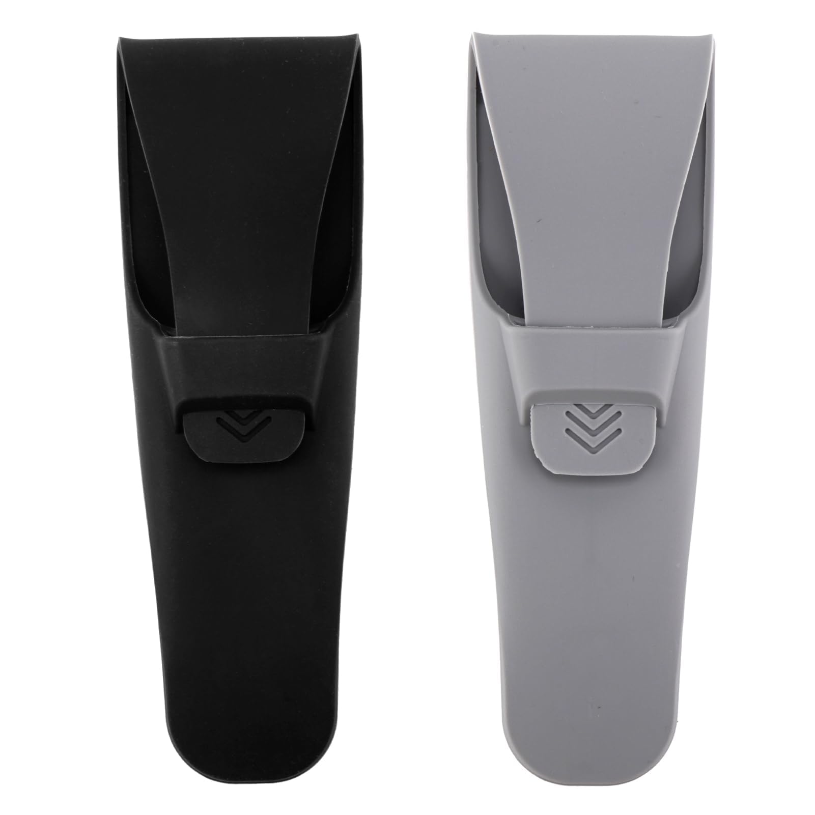 2Pcs Silicone Shaver Case, Portable Waterproof Case for Manual Razor Storage and Travel (Black and Grey)