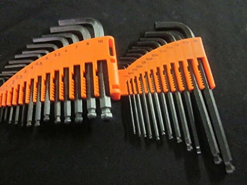 Standard &amp; Metric Ball Allen Hex Key Wrench 25Pc Set Industrial Quality #85600