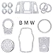 1797 Ignition Caps Compatible with BMW Accessories Parts Start Stop Button Covers Engine Decal Bling Interior Decorations 3 5 7 Series X3 X4 X5 X6 F30 F31 G31 F13 G01 xDrive Crystal Silver