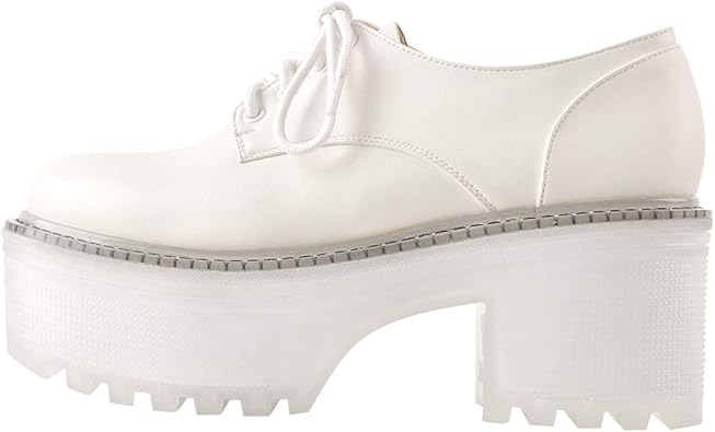 white oxford platform shoes