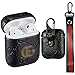 Punswan for Airpods 1&2 Case, Classic Luxury Character Soft Leather Stylish Cover, Fashion Elegant Cool Keychain Style Design Skin, Cases with Lanyard Chain,for Girls Women Men Air pods (BlackG Chain)