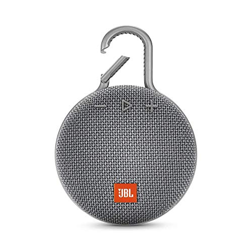 JBL Clip 3 – enceinte Bluetooth Portable avec Mousqueton – Étanchéité Ipx7 – Autonomie 10hrs – Qualité Audio JBL – Gris