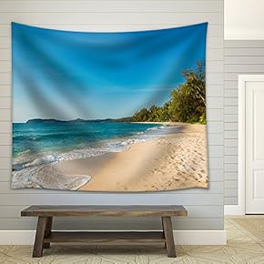 Beautiful Tropical Beach Landscape at KOH Kood Island,Thailand - Fabric Wall Tapestry Home Decor - 51x60 inches