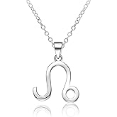 Saalort 925 Sterling Silver Zodiac Sign Necklace Horoscope Constellation Astrology Charm Pendant
