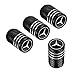 QINGTECH Valve Stem Caps,Tire Caps for Car,Motorbike,Trucks,Bike and Bicycle Aluminum 4pcs (black)