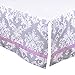 Grey Damask and Purple 4 Piece Baby Crib Bedding Set by The Peanut Shell