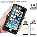 Temdan 33ft/10m Deep Floatable Waterproof Case for iPhone 6/6s(4.7inch) with Float Strap-Black/Clear
