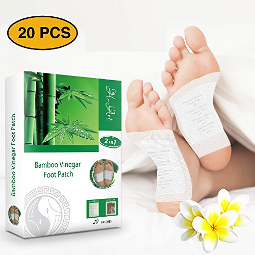 H-Art FDA Certified | Foot Pads | 2in1 (20pcs) | Pain Relief | Antistress | Body Cleansing | Sleep Better | 100% Organic Foot Patches | New 2019 Formula