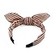 Carede Wired bow Headband With Polka Dot Style and Stripe Pattern Bowknot Plastic Headband for Women and Girls